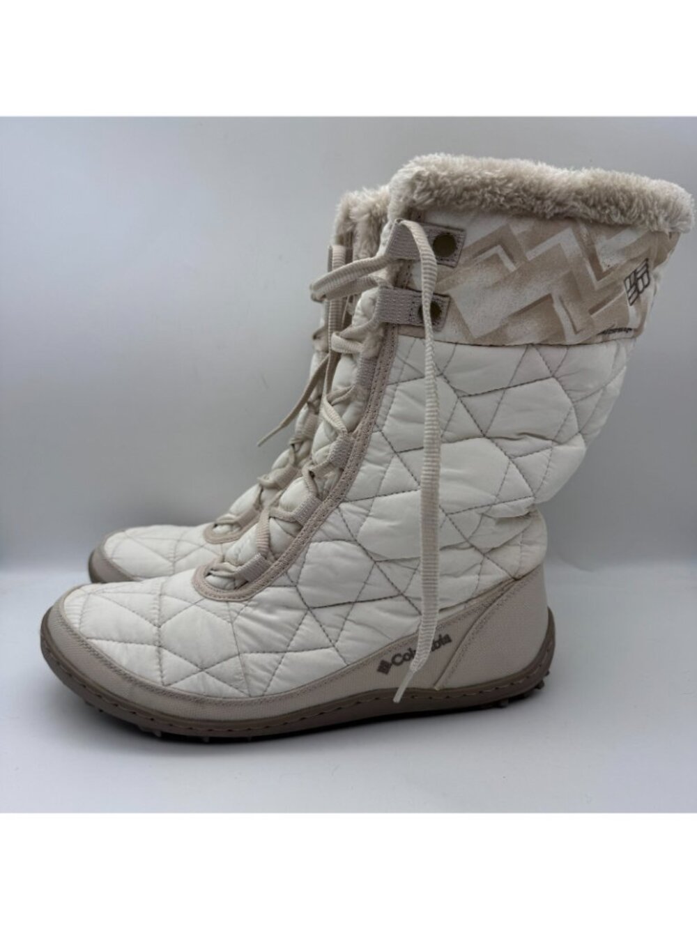 Columbia Minx Mid II Size 10 Sea Salt/Stone Omni Heat Waterproof Winter Boots - Picture 3 of 10